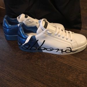 Dolce & Gabbana Low Top Script Portofino Sneakers